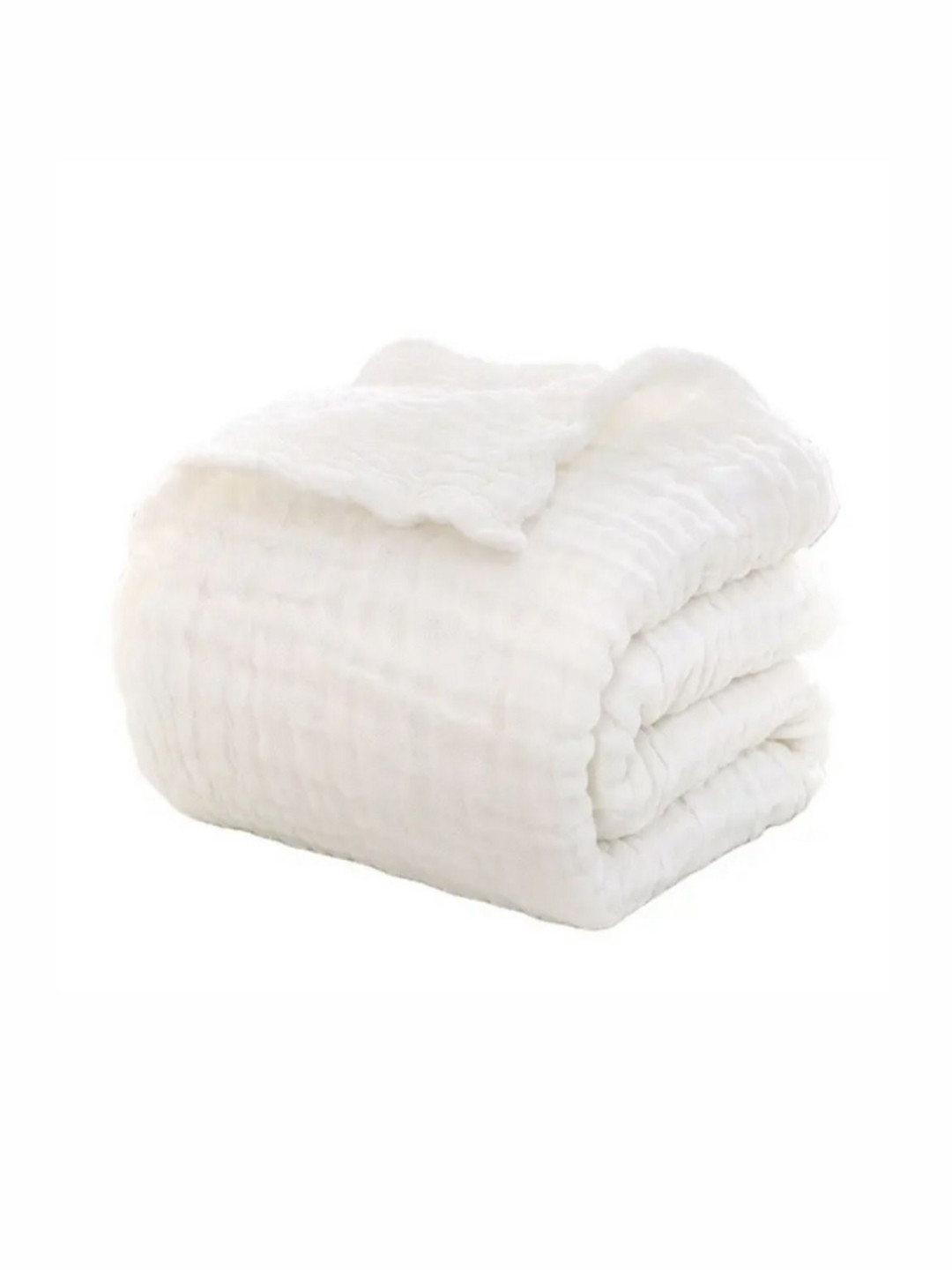 BABY MUSLIN White Pure Cotton 500 GSM Breathable Bath Towel