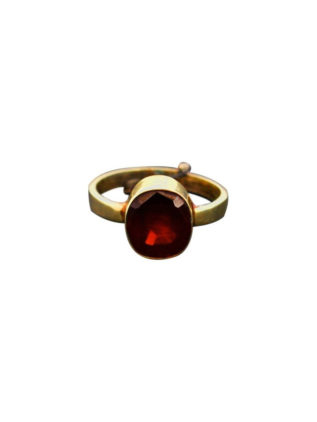 RAVIOUR LIFESTYLE Platinum-Plated & Red Alloy Pearls Finger Ring