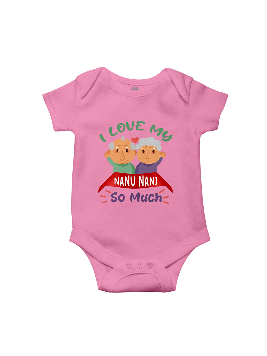 THE PRINT PLATTER Kids I love Nanu Nani Printed Ultra bio wash Cotton Bodysuit