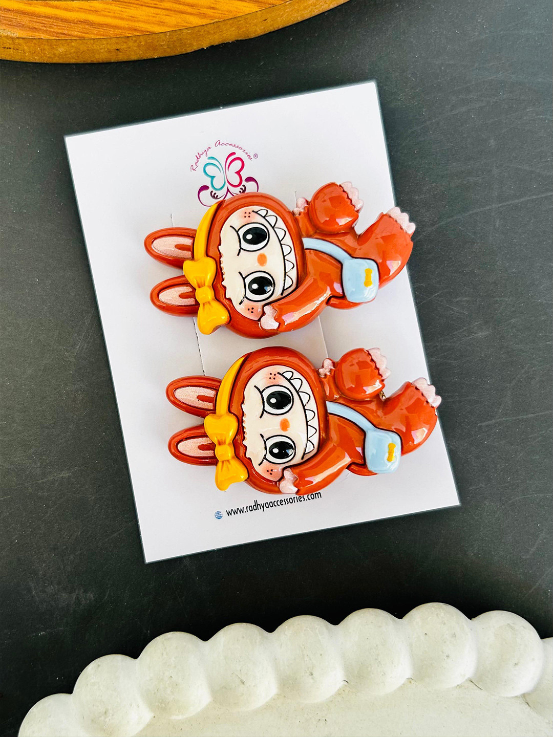 Radhya Accessories Women Set of 2 Labubu Hair Clips