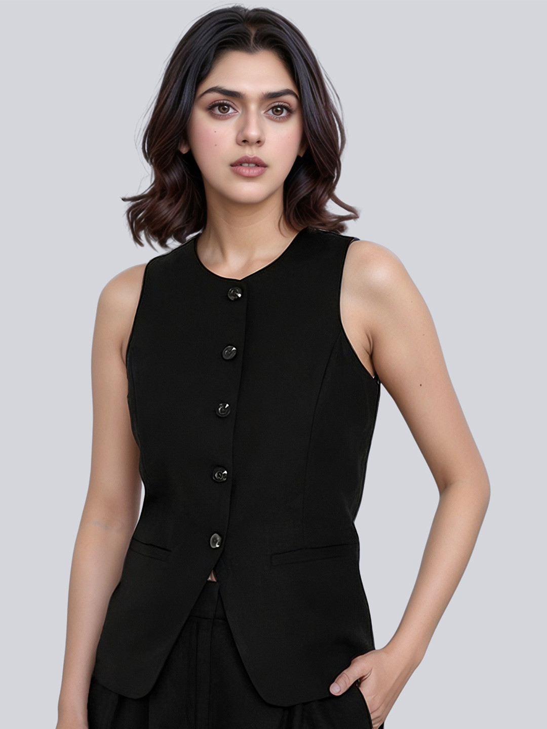 Rocksy Slim Fit Satin Waistcoat