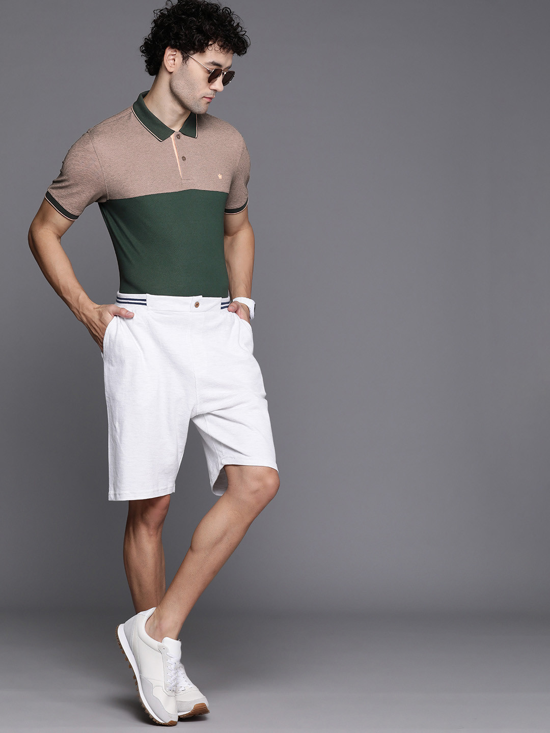 Louis Philippe Colourblocked Polo Collar Golf T-shirt
