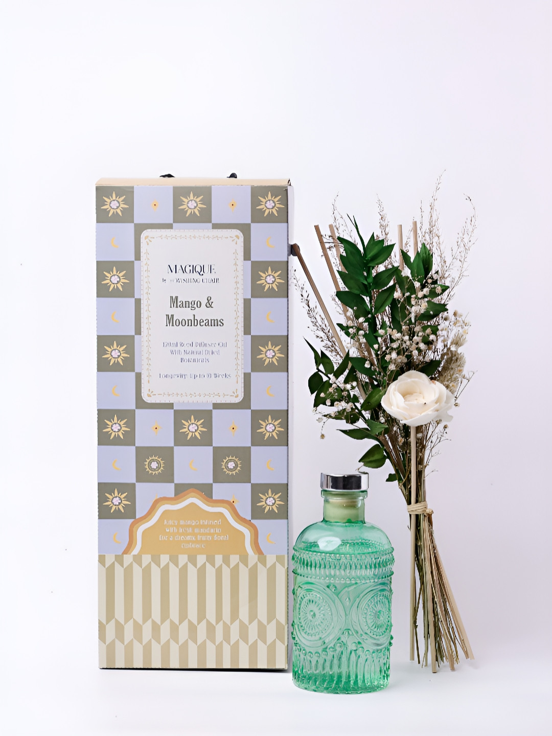 The Wishing Chair Green Textured Mango & Moonbeams Reed Diffusers