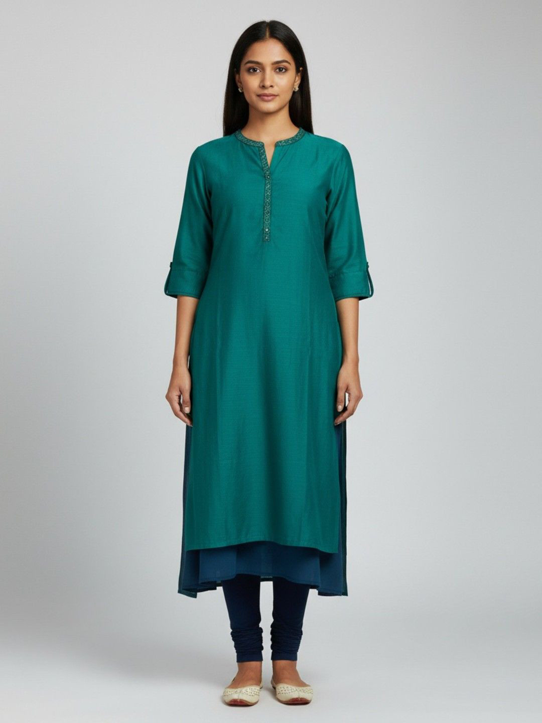 Suha Pack Of 2 Notch Neck Straight Kurta