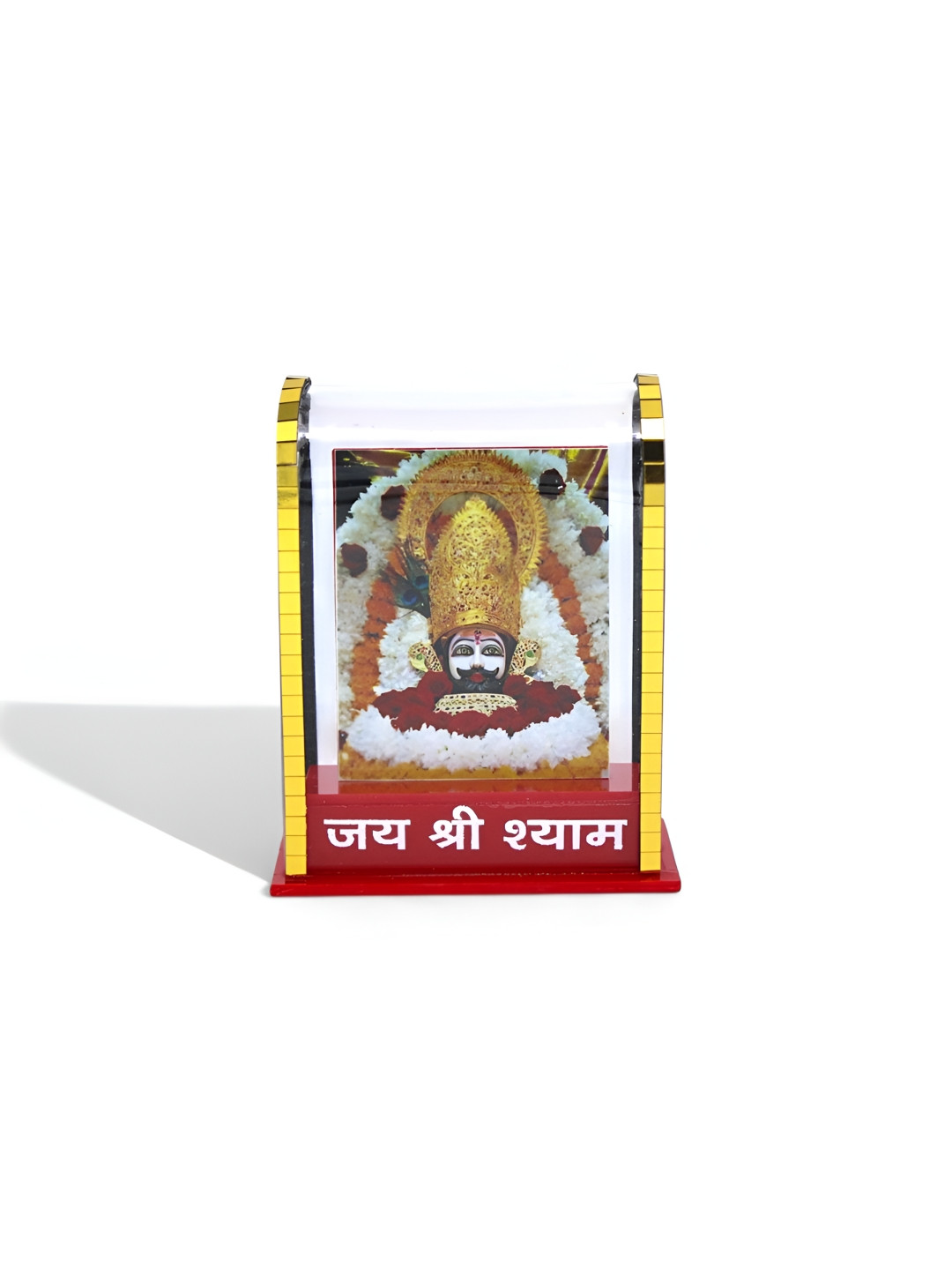 Adhvik Cabinet Yellow Lord Kahtu Shyam Baba Barbarik Religious Idol Showpiece