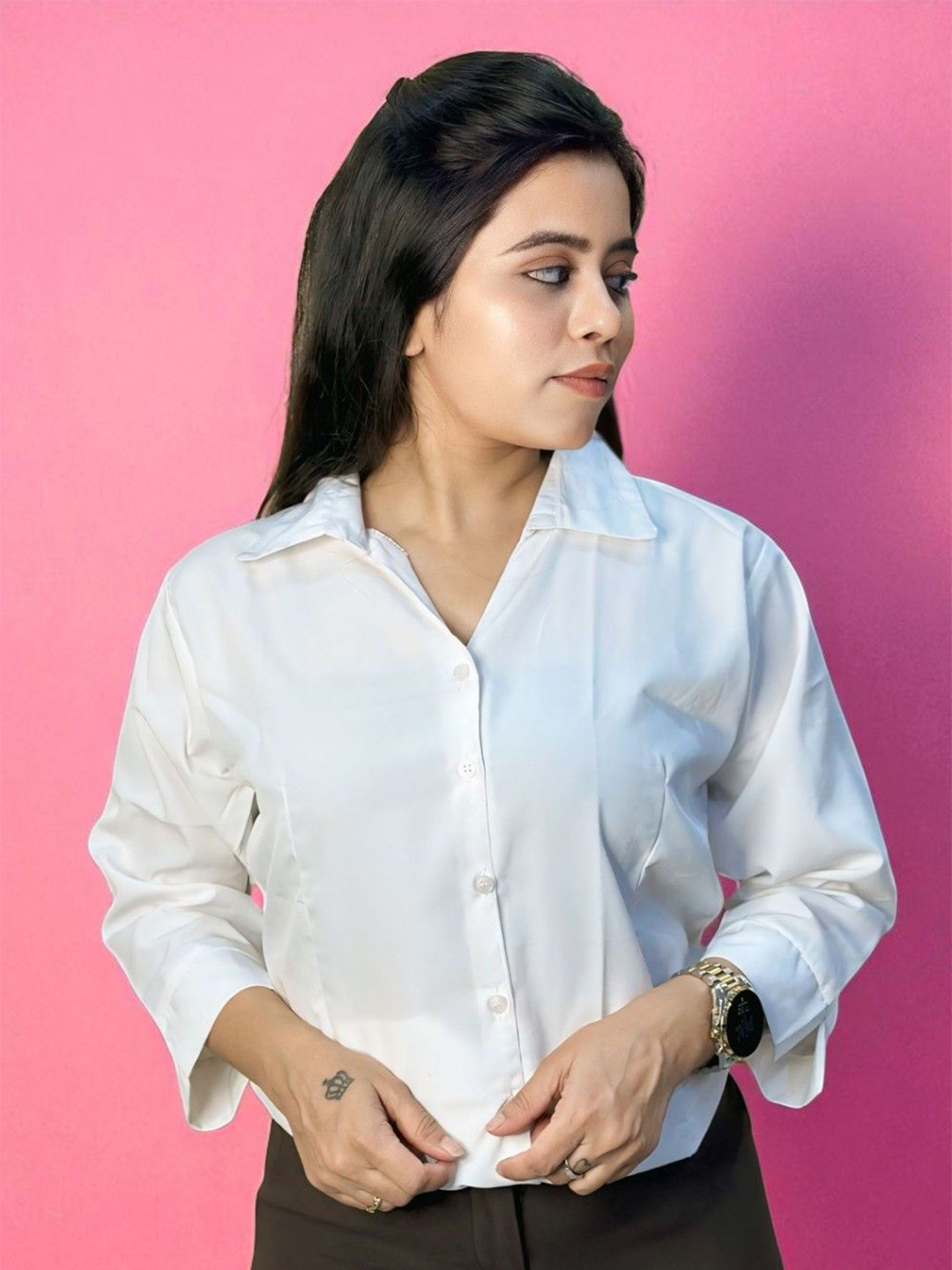 HOW House Of Wear Spread Collar Long Sleeves Comfort Casual Shirt