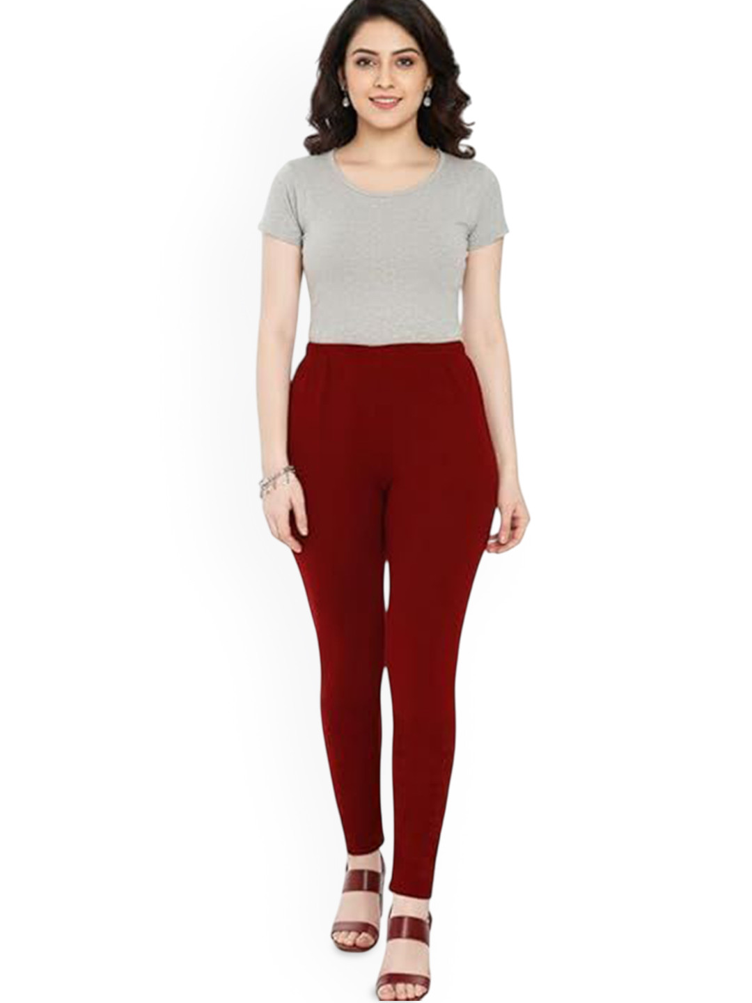 Thrifty Thread Mid-Rise Ankle-Length Leggings