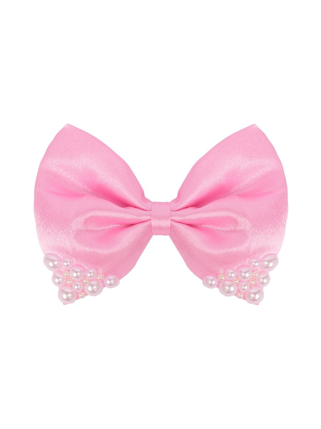 Aye Candy Girls Satin Finish  Pearl Bow Alligator Hair Clip