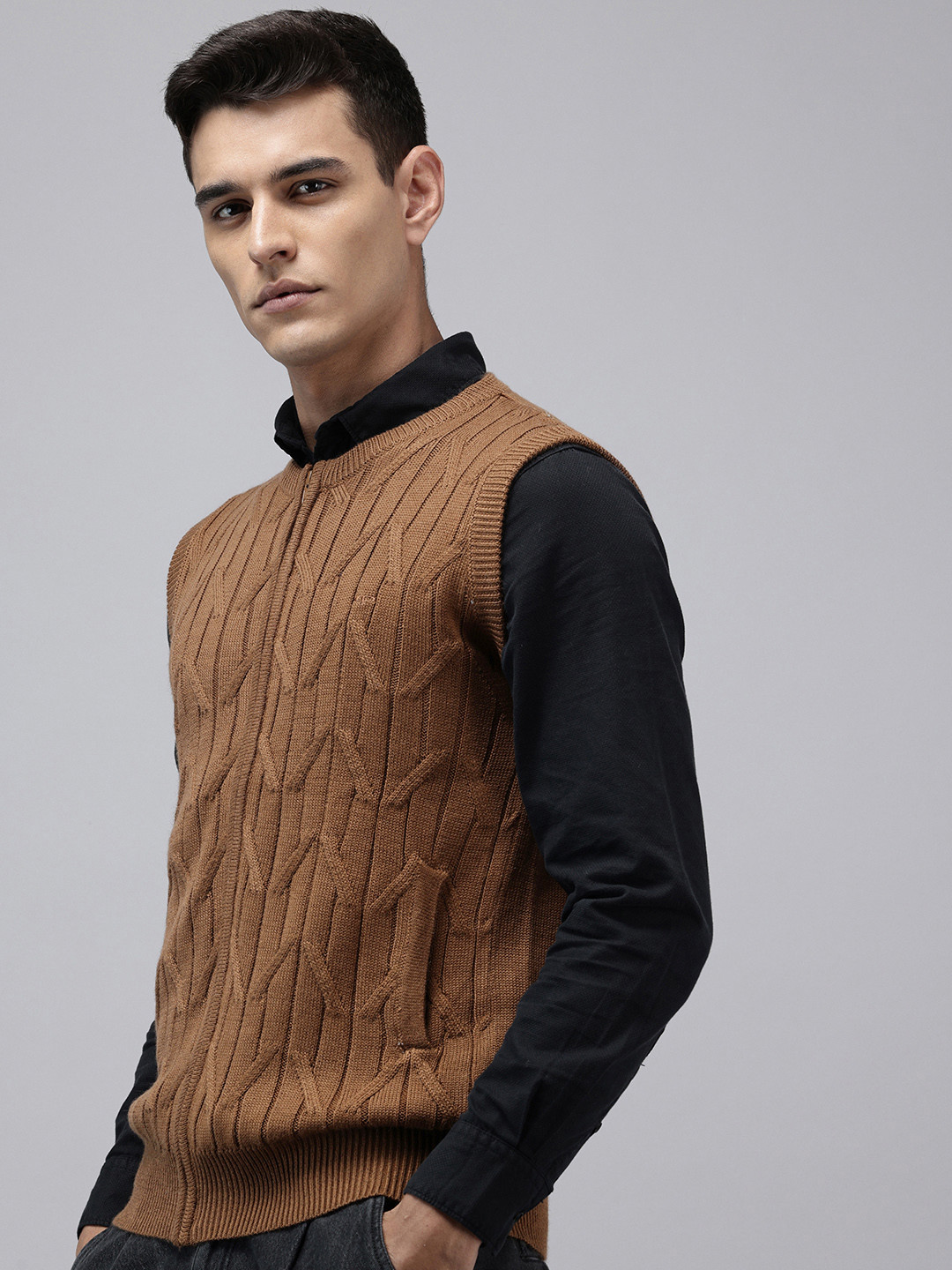 ColorPlus Cable Knit Sweater Vest