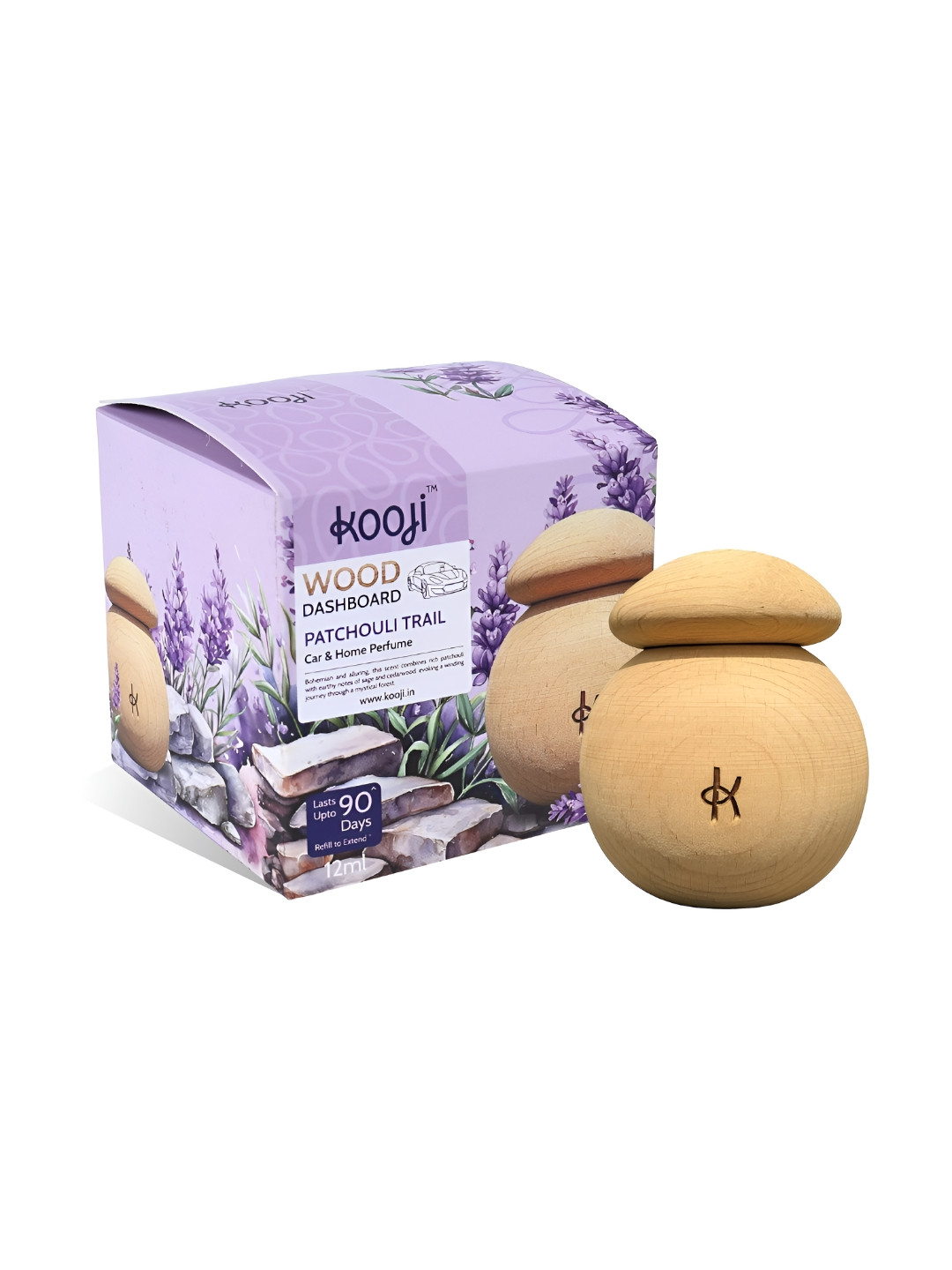 Kooji Lavender & Beige Non-Alcoholic Car Freshner - 12 ml