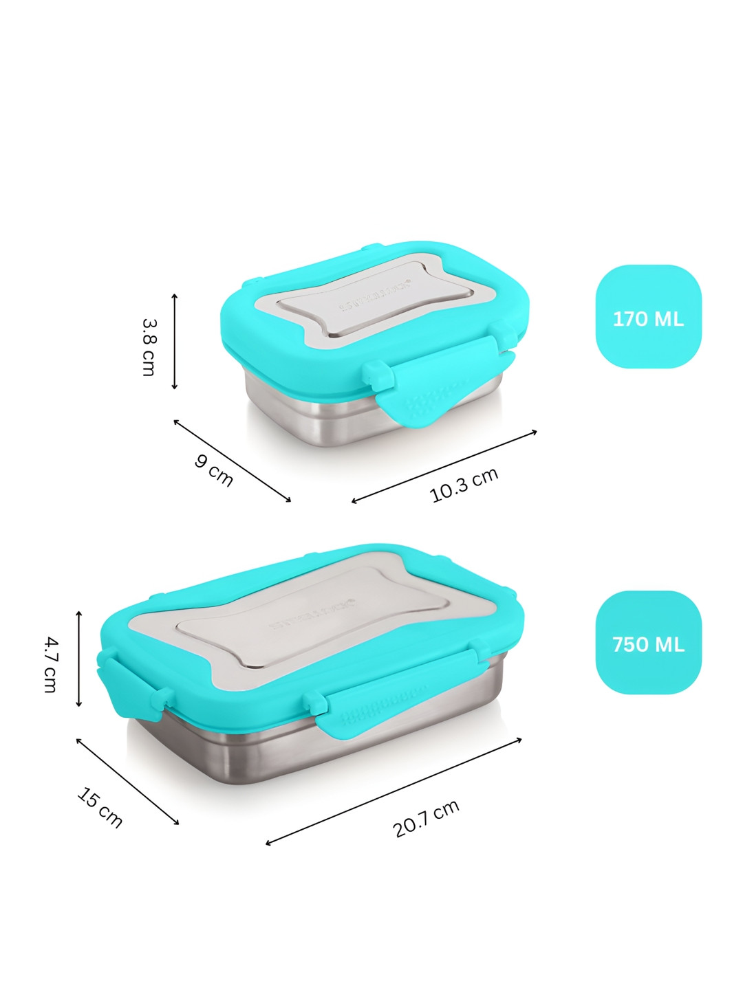 STEELLOCK 2 Pieces Leakproof Lunch Boxs-170ml&750ml