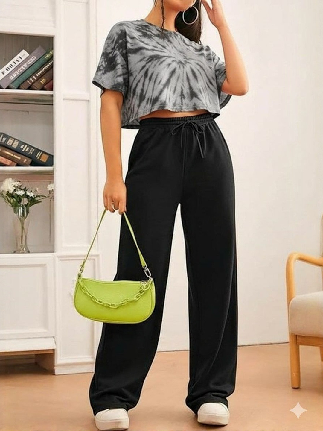 PRICHA Women Solid Original High-Rise Trousers