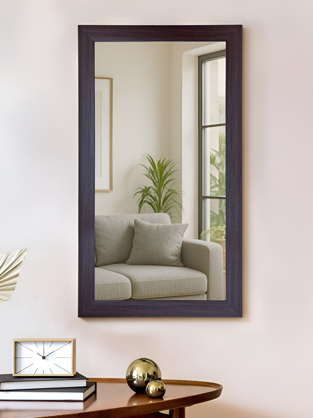 Art Street Black Rectangular Shaped Glass Wall Mirrors with Frame