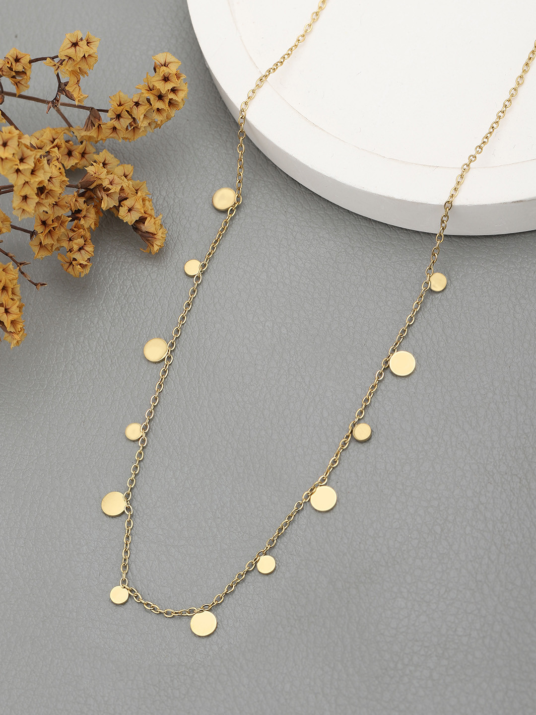 Gold Plated Multiple Charm Necklace