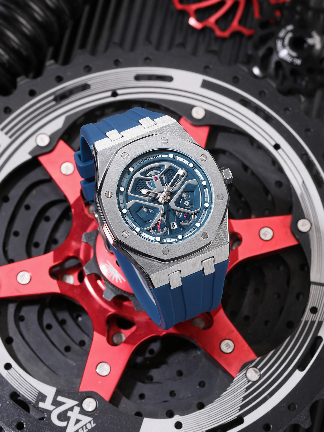 GIORDANO Men Skeleton Dial & Straps Analogue Watch GZ-50146-02