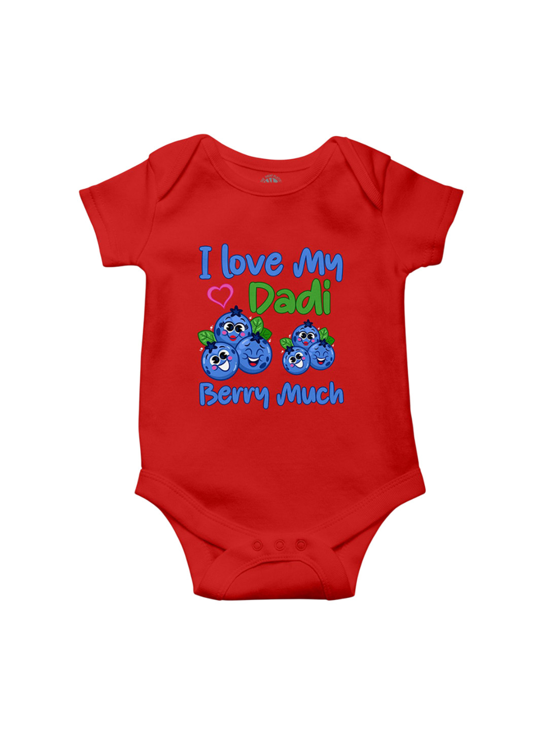 THE PRINT PLATTER Kids Infants I Love My Dadi Printed Envelope Neck Bio Wash Bodysuit