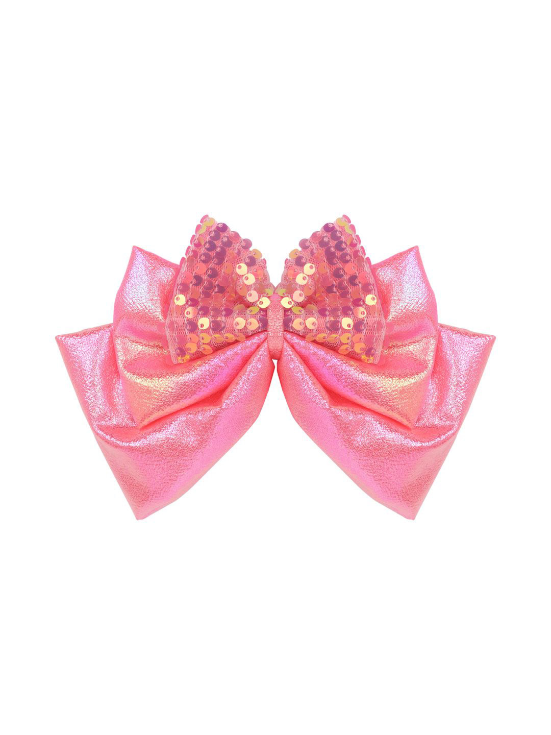Aye Candy Girls Dark Pink Sequins Layered Bow Alligator Hair Clip
