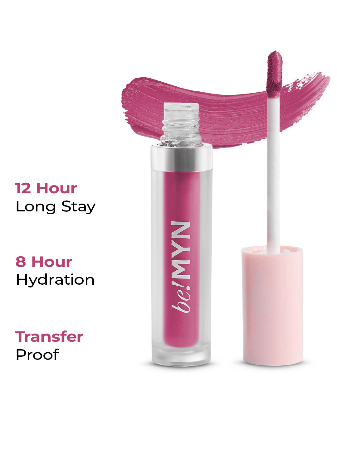 Be!Myn MousseMood 12H Stay Transfer Proof Liquid Lip Color 4.5 ml - Pink Poetry LL07