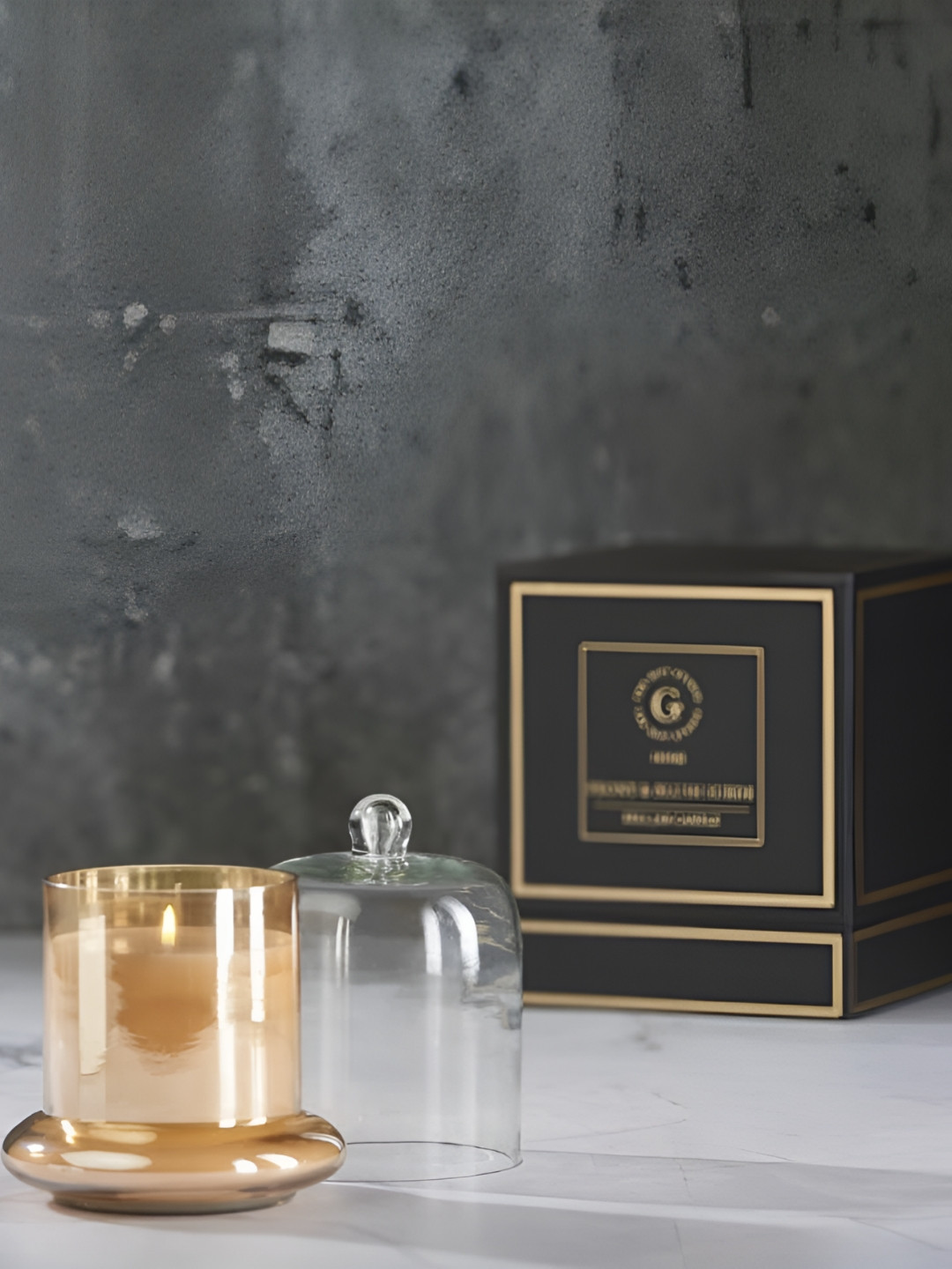 The Gift Studio Brown Peony & Blush Suede Scented Candles