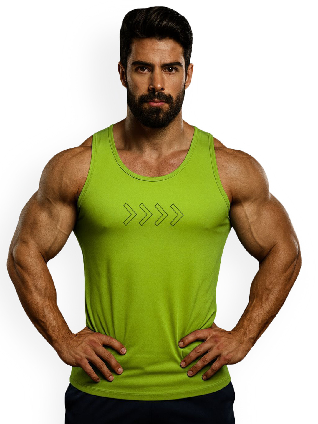3Colors Snipe On Target Men Typography Printed Scoop Neck Breathable Dri-Fit Gym Vest