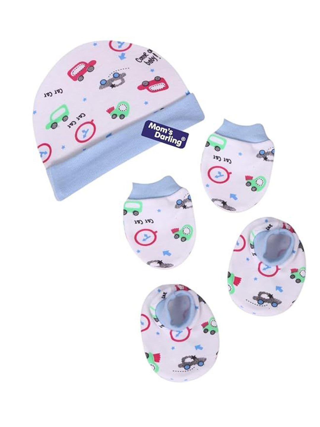 Mom's Darling Unisex Kids Printed Beanie Cotton Caps