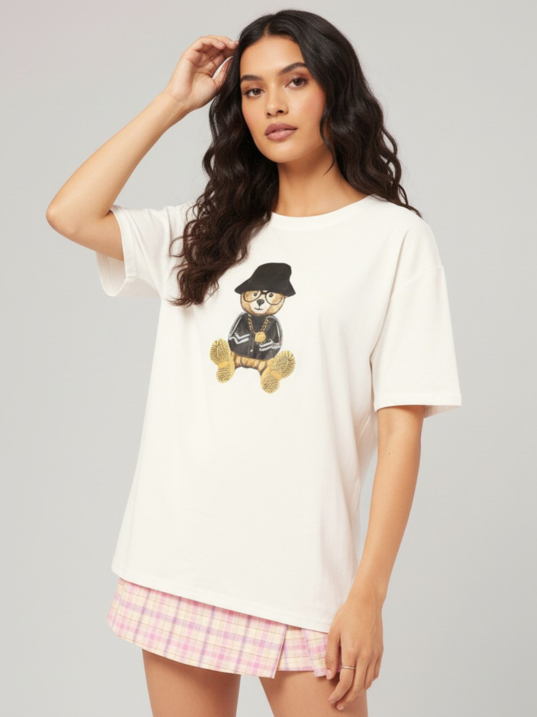 DressBerry Cuddly Classic Printed Relaxed Fit T-shirt