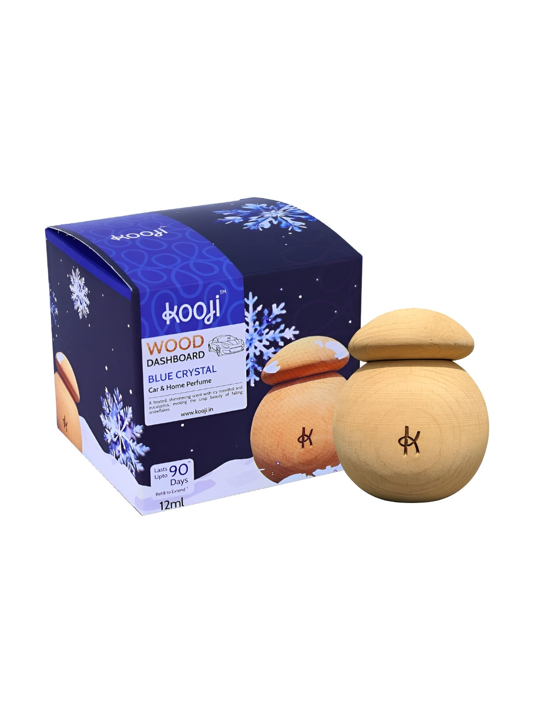 Kooji Navy Blue & Beige Non-Alcoholic Car Freshner - 12 ml