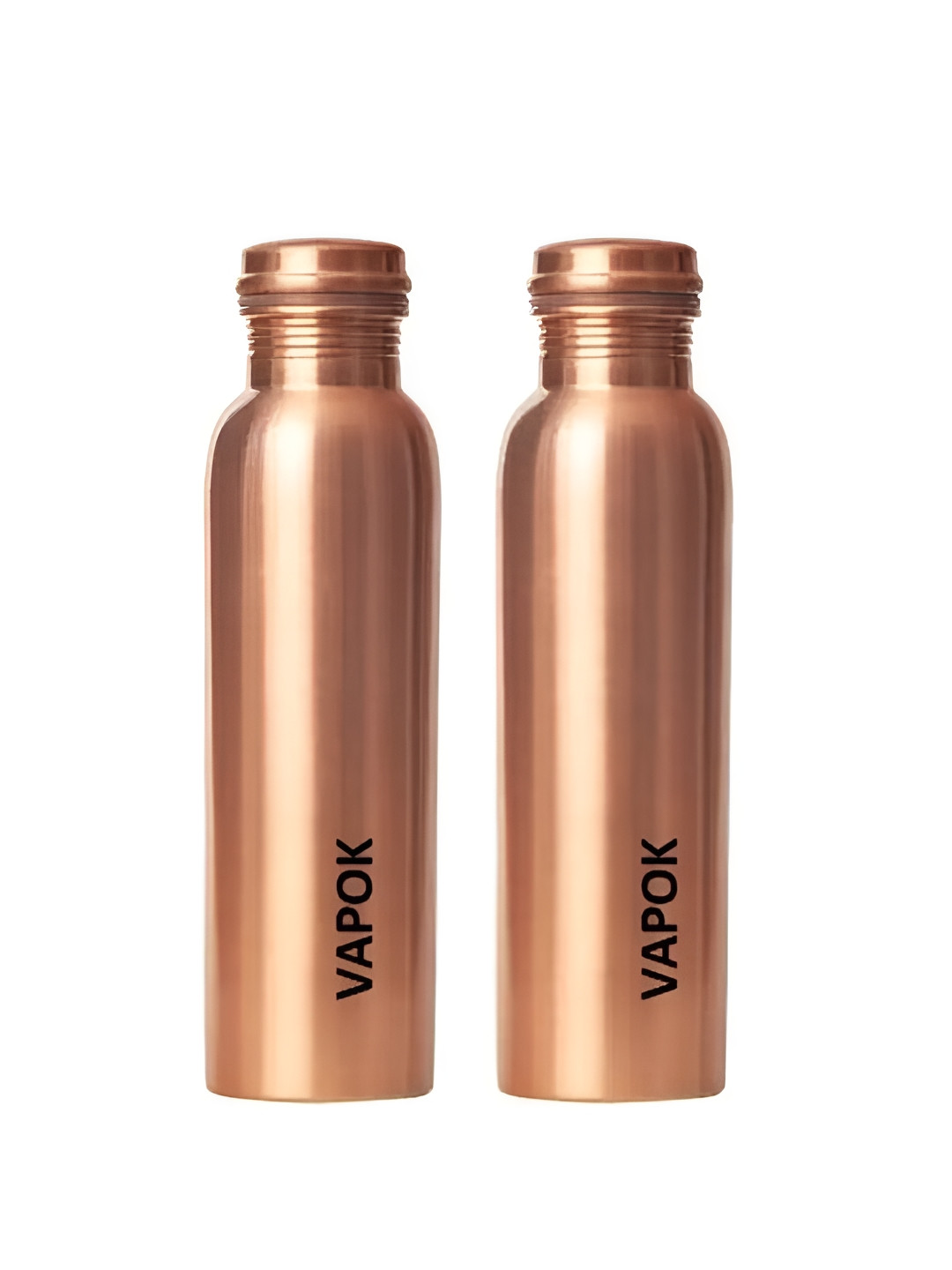 VAPOK Copper-Toned Set of 2 Copper Solid Water Bottle