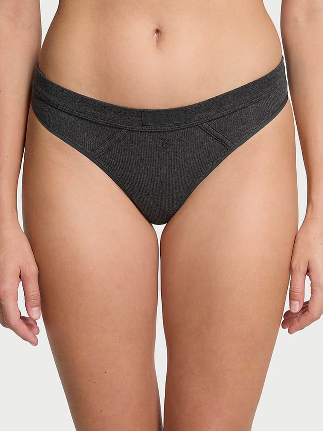 Victoria's Secret Self-Design Low-Rise Outer Elastic Thong Briefs