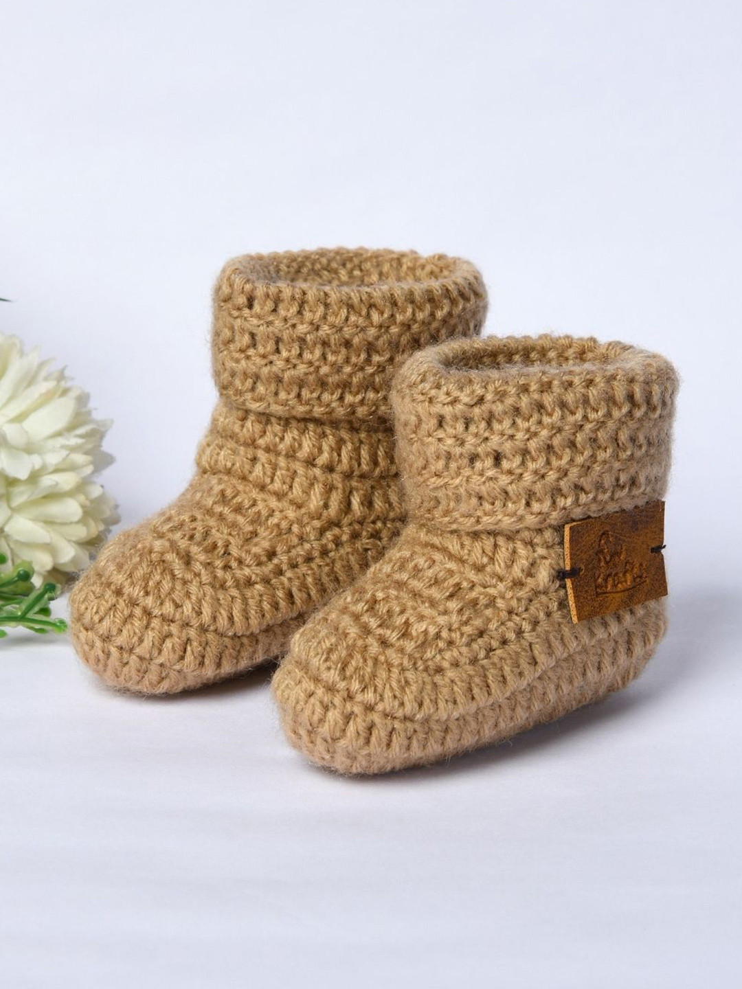 FUNKRAFTS Kids Crochet Pure Wool Booties