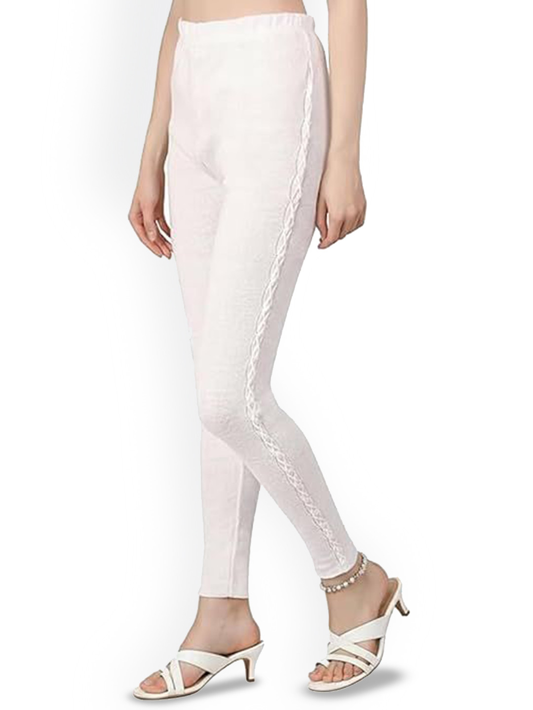 Thrifty Thread Women Mid-Rise Wollen Ankle-Length Leggings