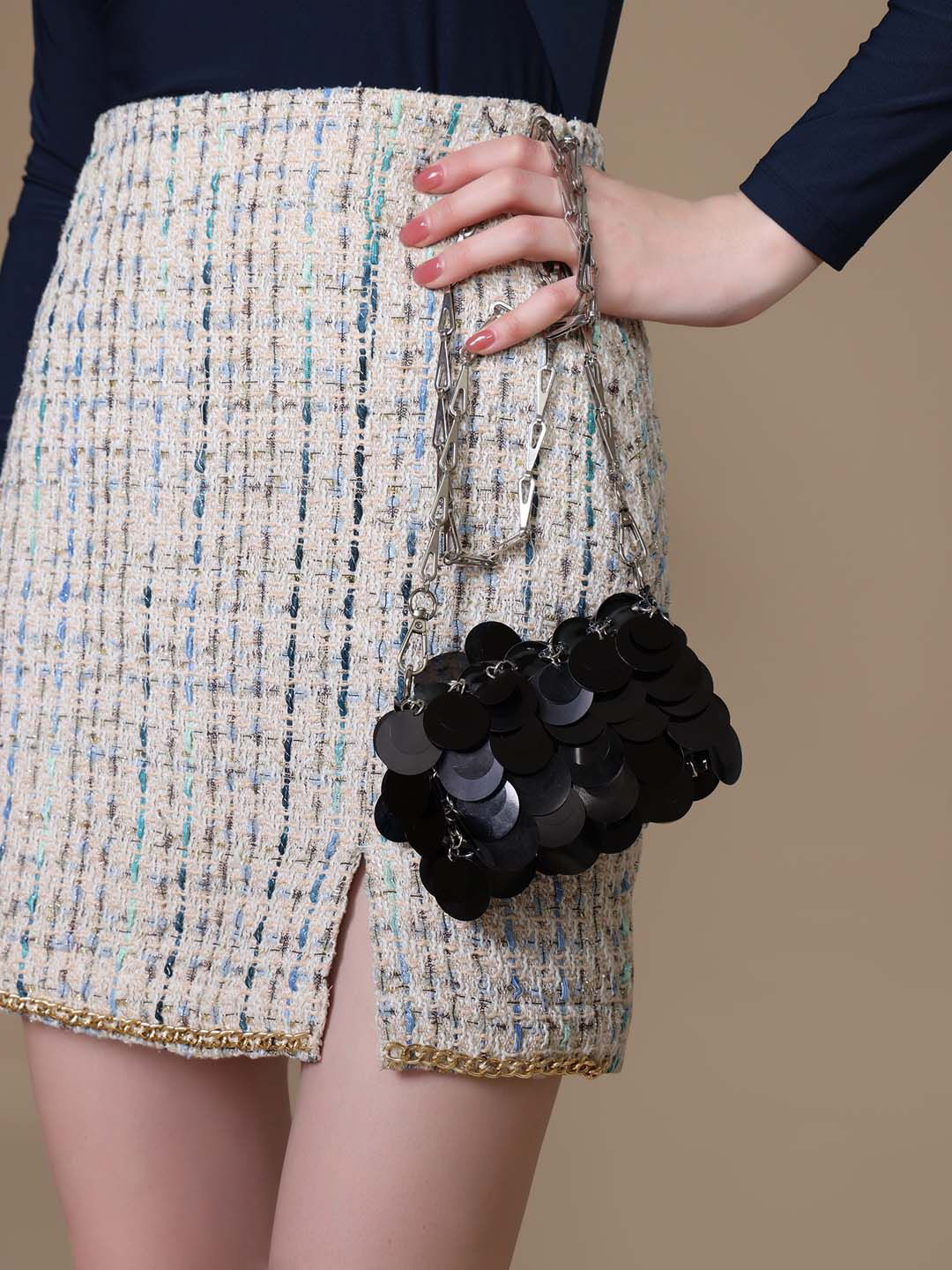 Kazo Women Nicole Shimmer Embellished Crossbody Sling Bag