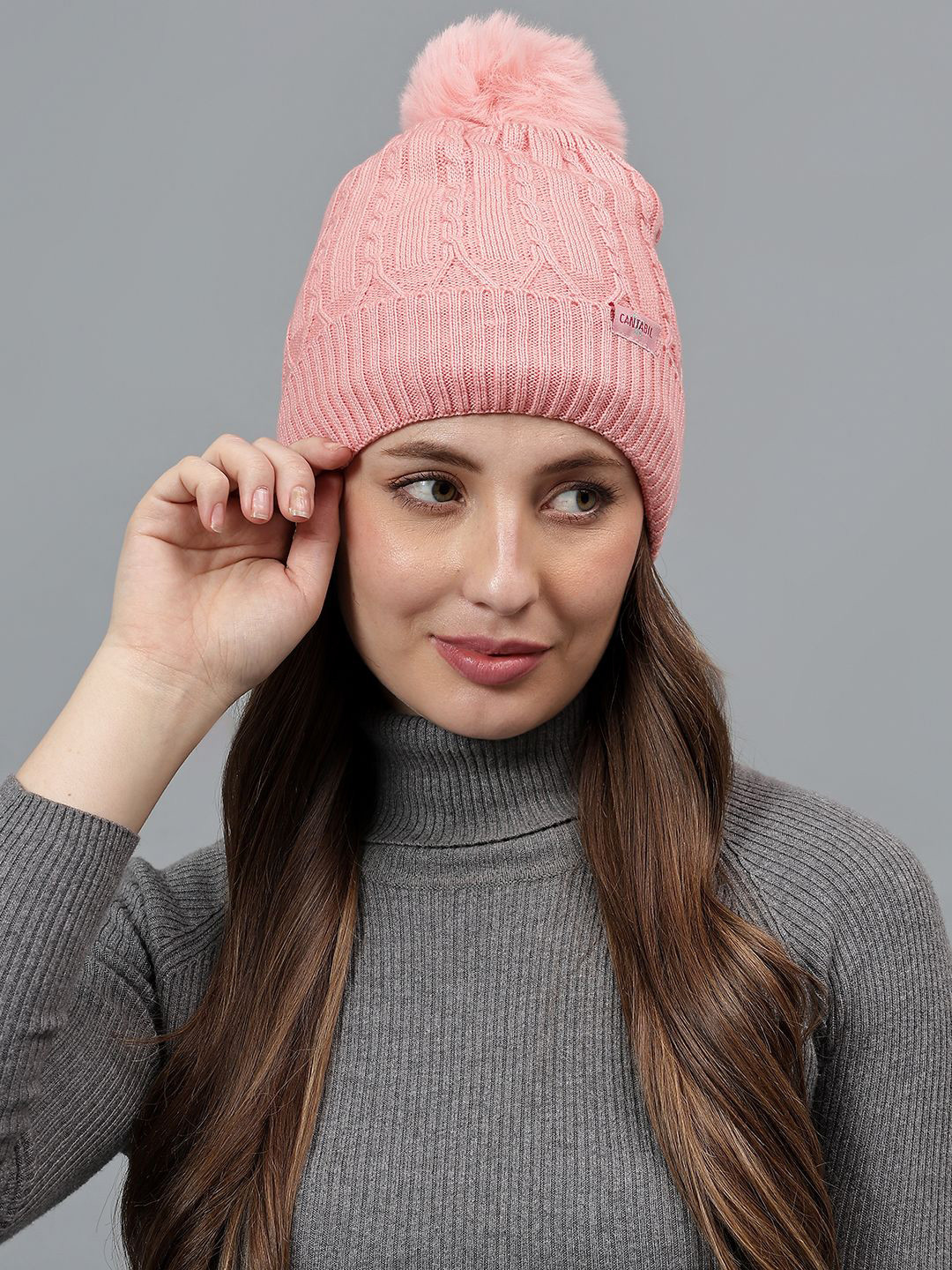 Cantabil Women Self Design Winterwear Beanie