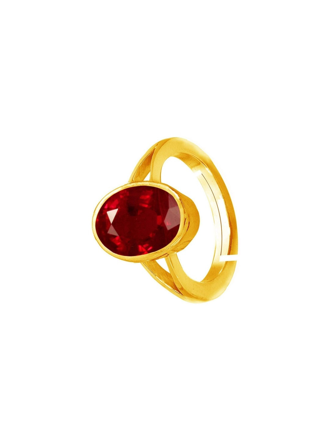 RAVIOUR LIFESTYLE Unisex Metal Ruby Gold Plated Finger Ring