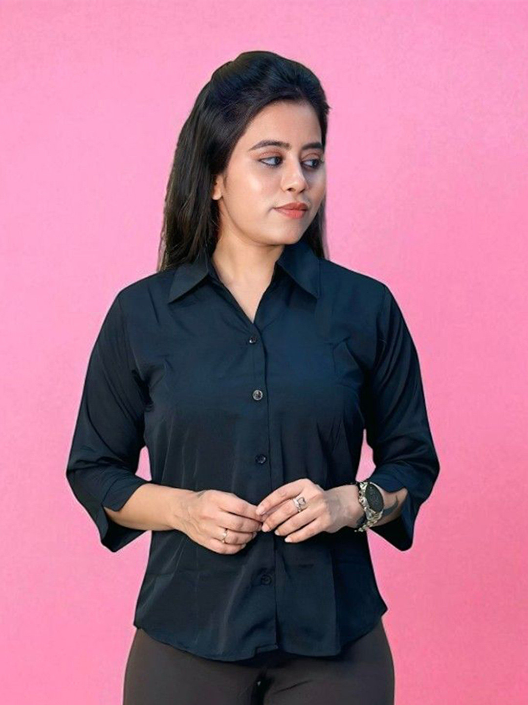 HOW House Of Wear Spread Collar Comfort Slim Fit Casual Shirt