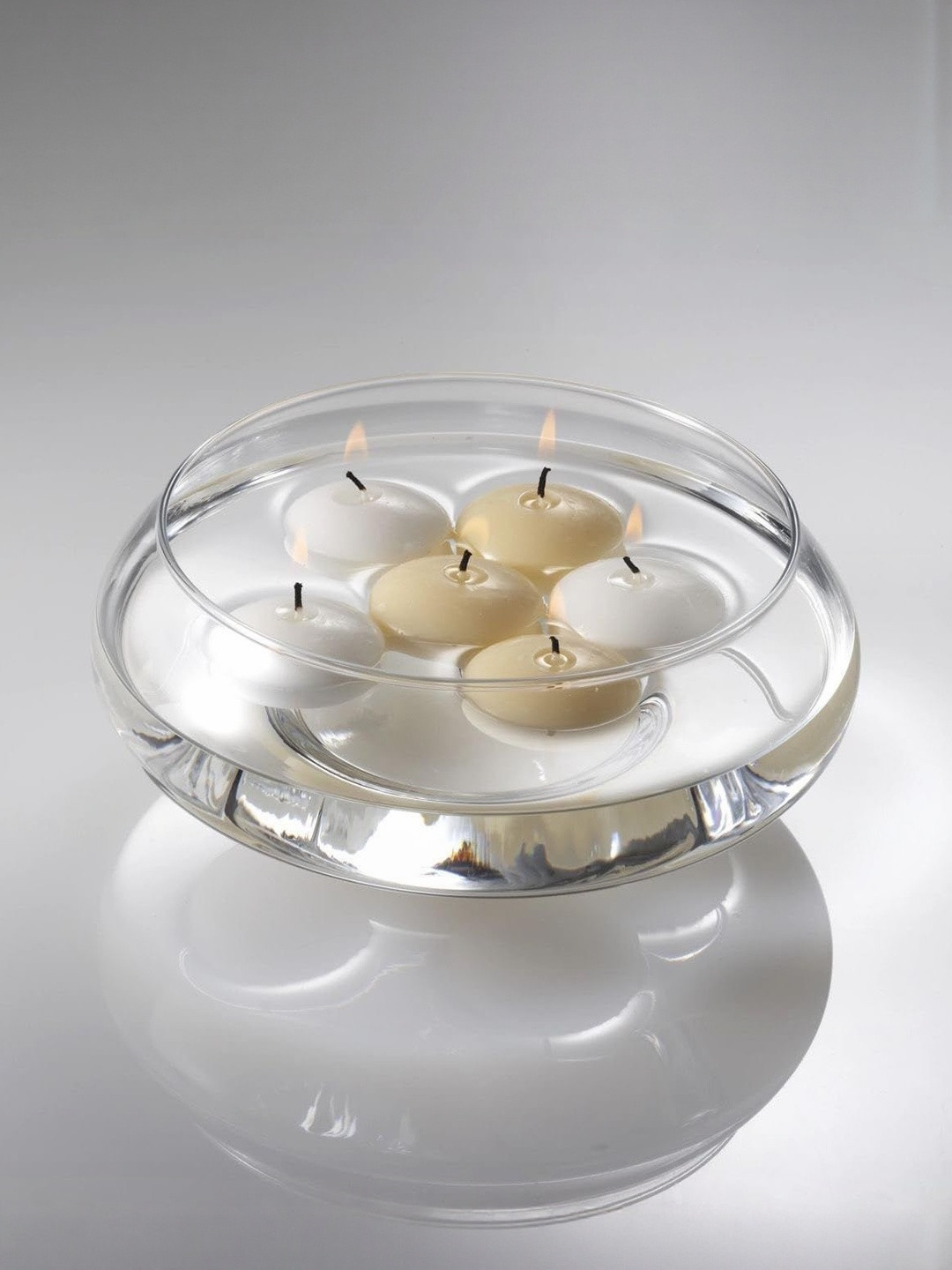 CRAFTFRY Transparent Splendid Glass Spring 1L Urli Bowl