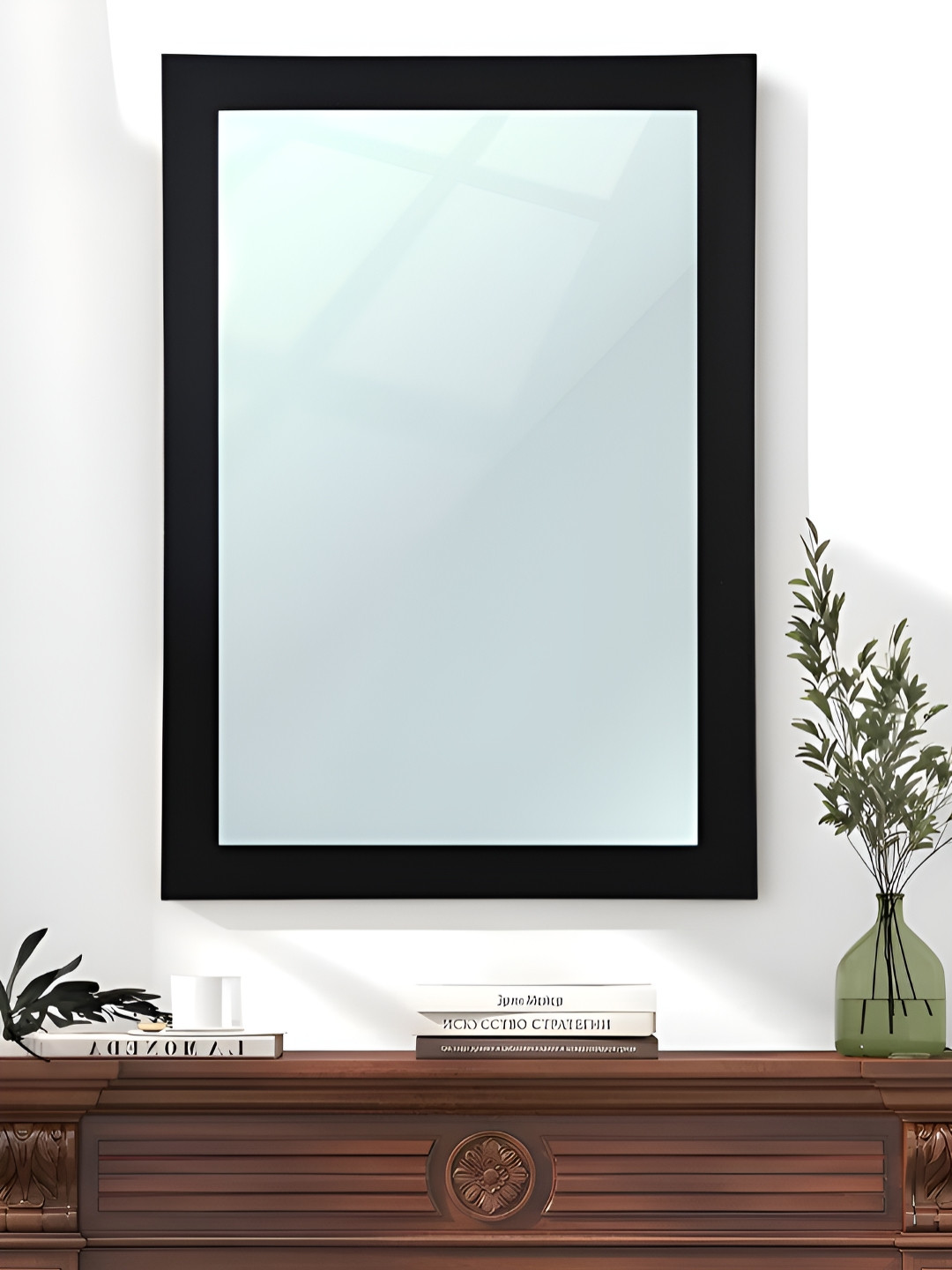 Art Street Black Wall Mount Decorative Mirror With Frame