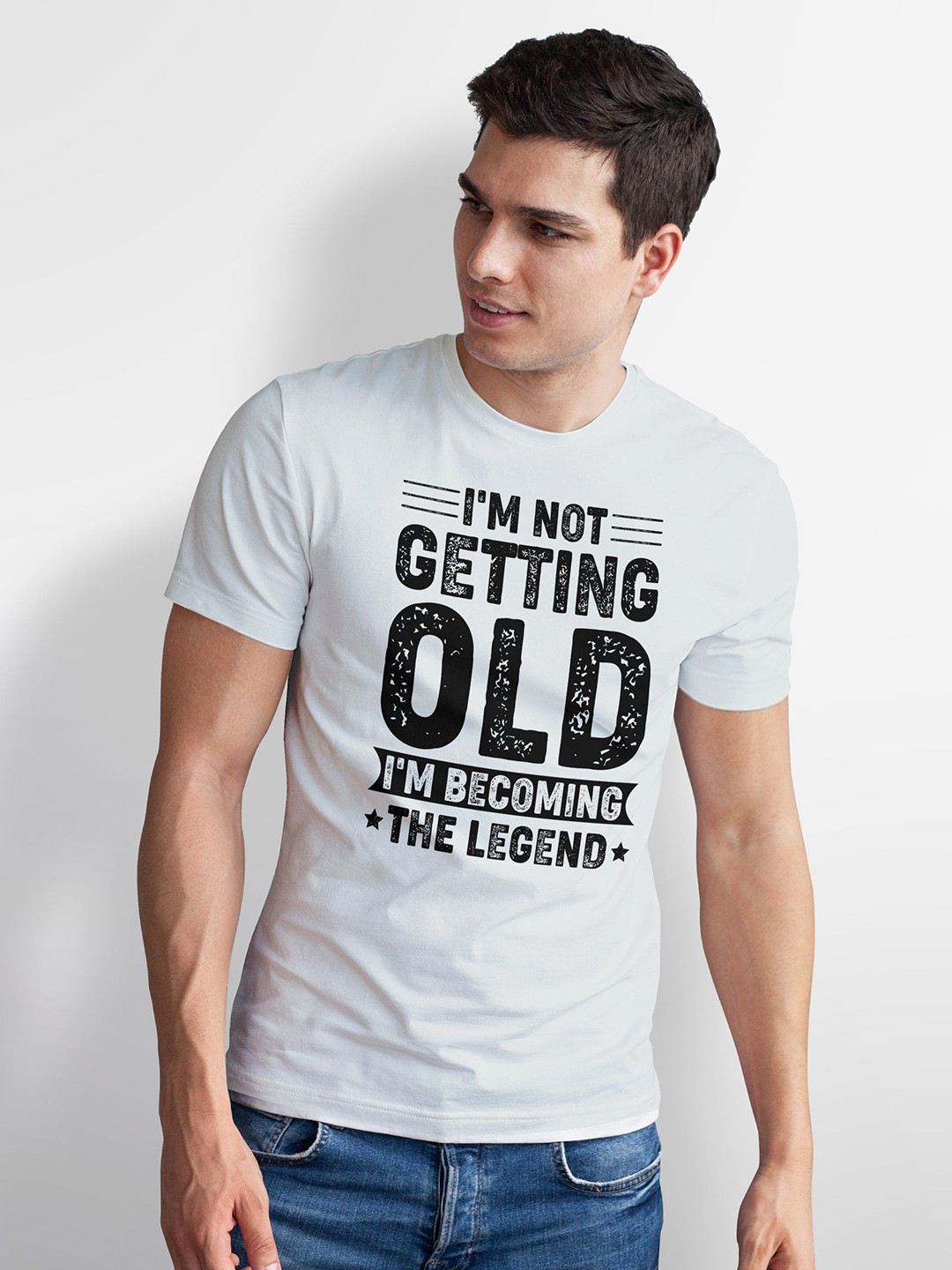 Seekbuylove Men Bio Finish Legend Round Neck Pure Cotton T-shirt