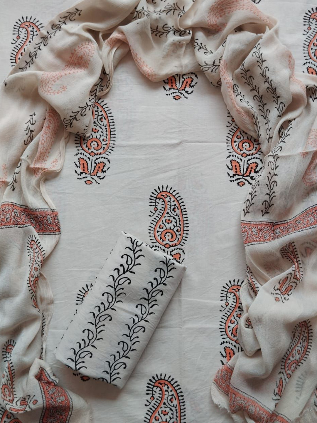 Khatri Creations Festive Glow Floral Printed Cotton Unstitched Dress Material