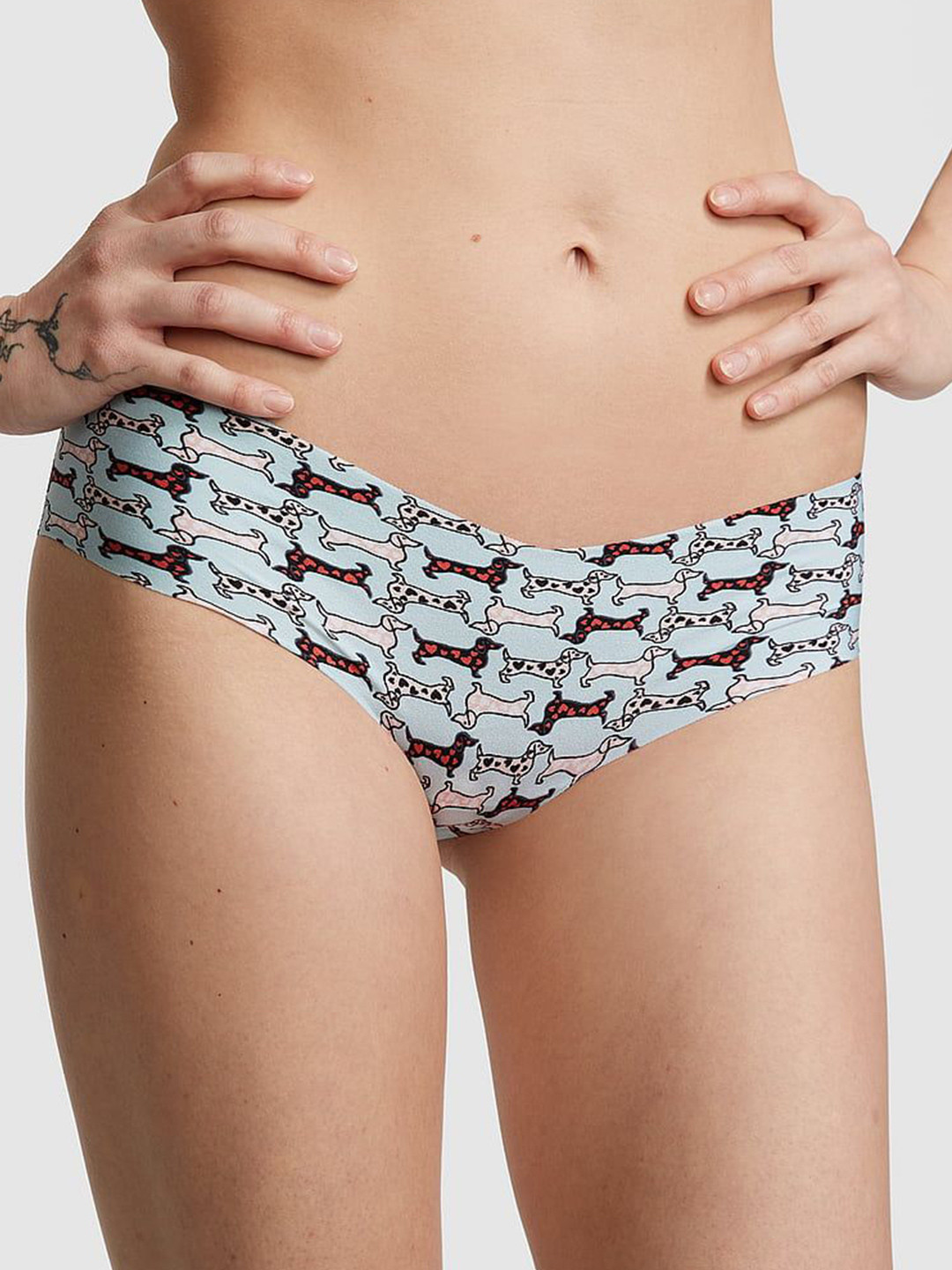 Victoria's Secret Printed Low-Rise Inner Elastic Hipster Brief