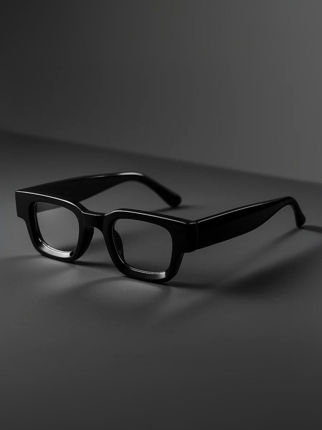 goglassic Men Square Sunglasses With UV Protected Lens Vintage V1-Black-Clear