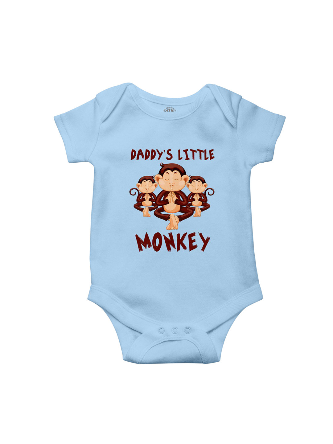 THE PRINT PLATTER Infants Daddys Little Monkey Printed Cotton Bodysuit