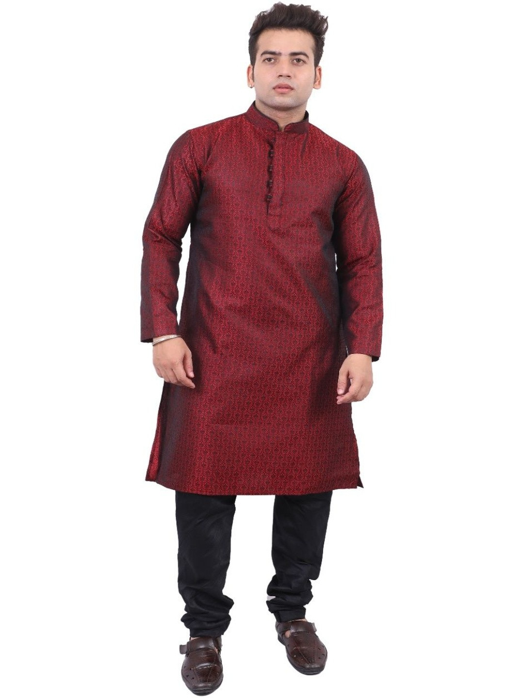 Havp K Square Enterprise Woven Design Regular Straight Kurta With Pyjamas