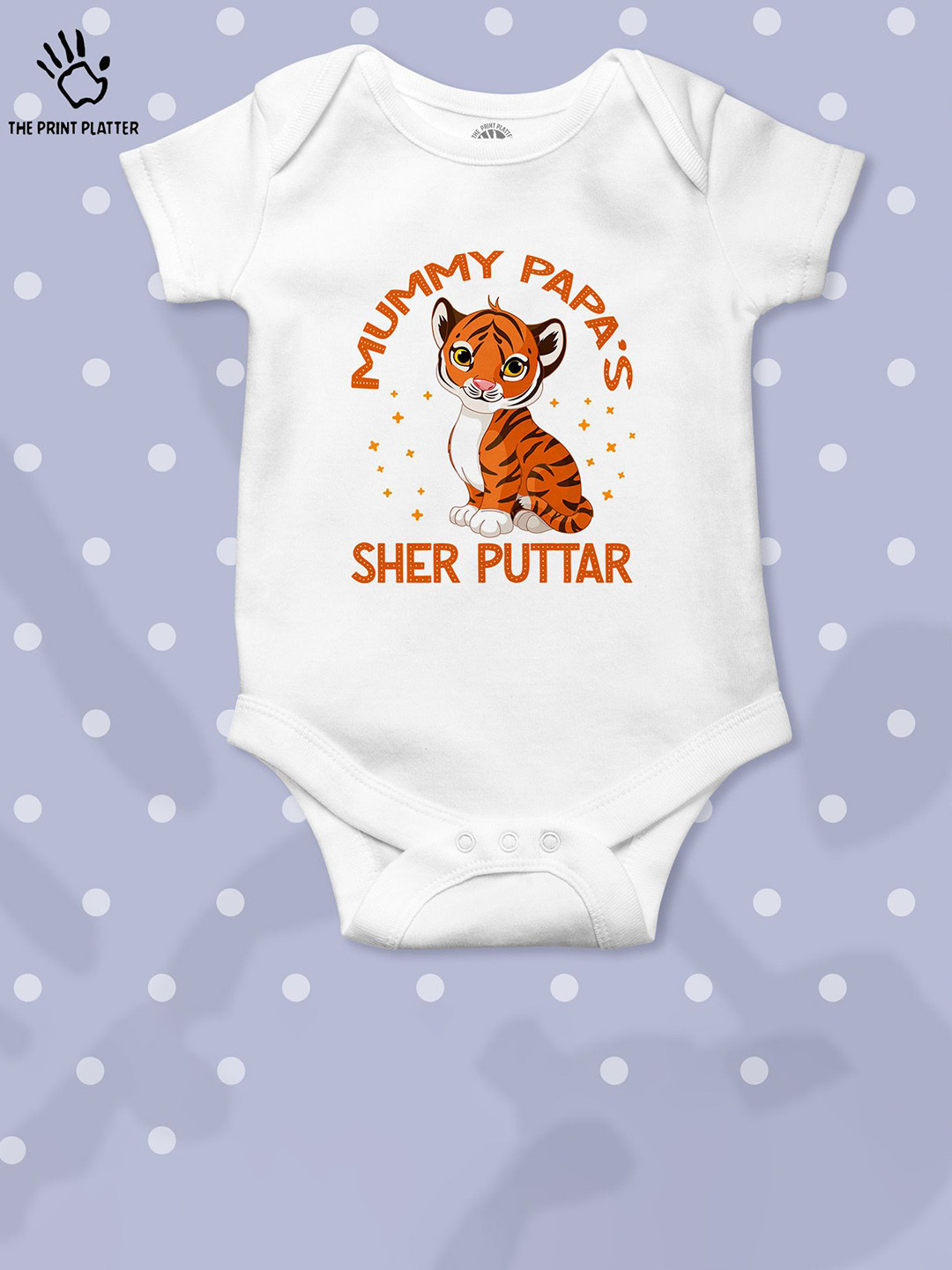 THE PRINT PLATTER Infants Kids Printed Cotton Bodysuit