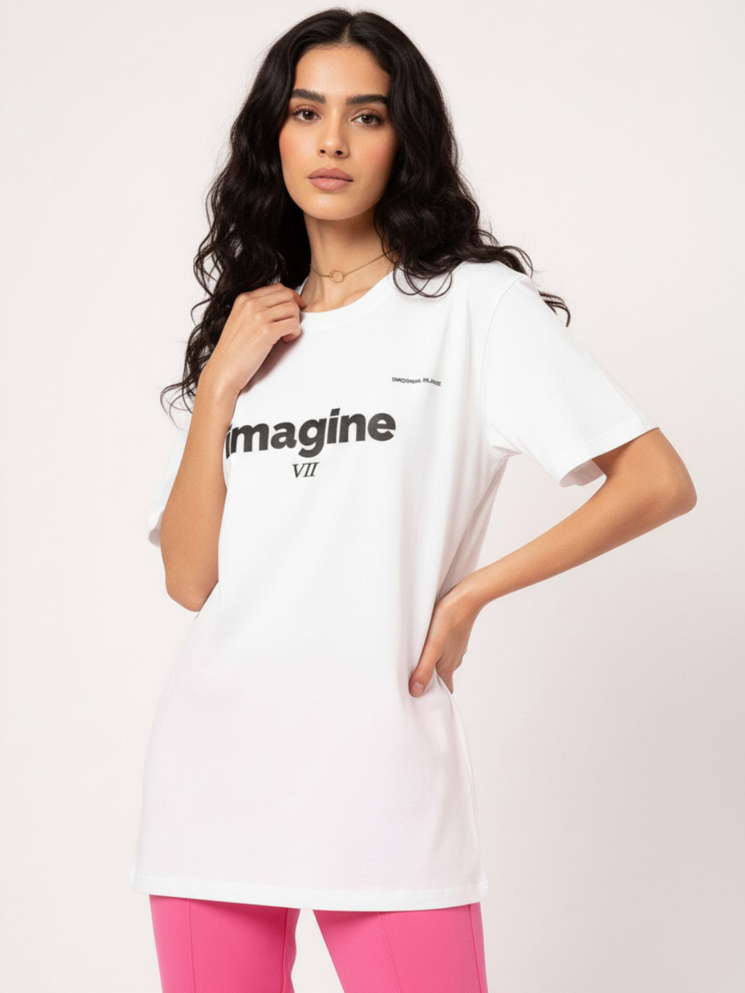 DressBerry Digital Dreams Printed Relaxed Fit T-shirt