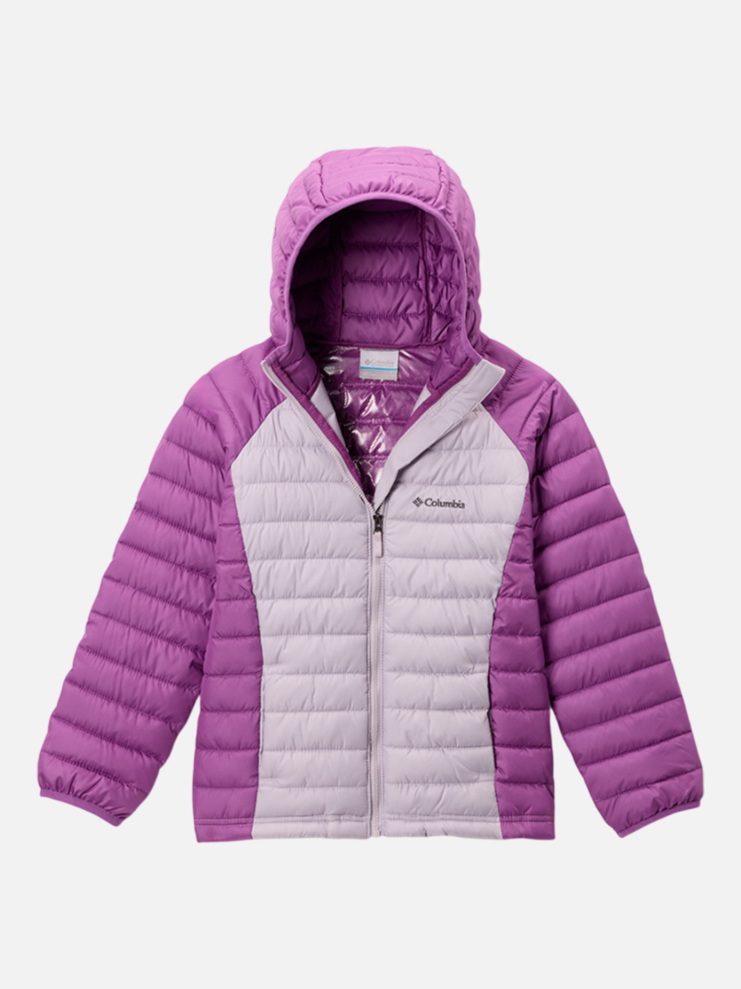 Columbia Powder Lite II Girls Colour-Blocked Hooded Jacket