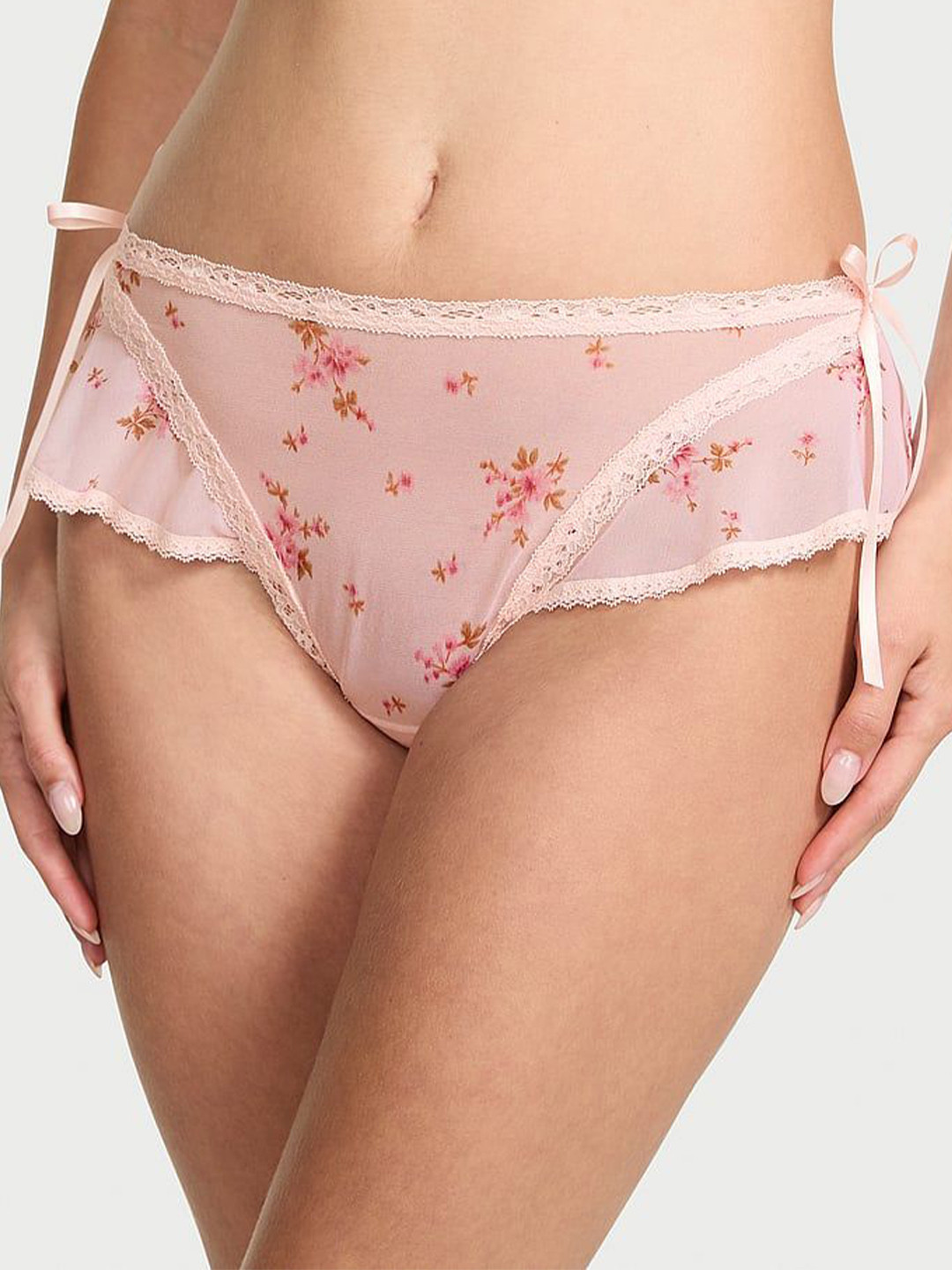 Victoria's Secret  Printed Mid-Rise Flutter Thongs Brief