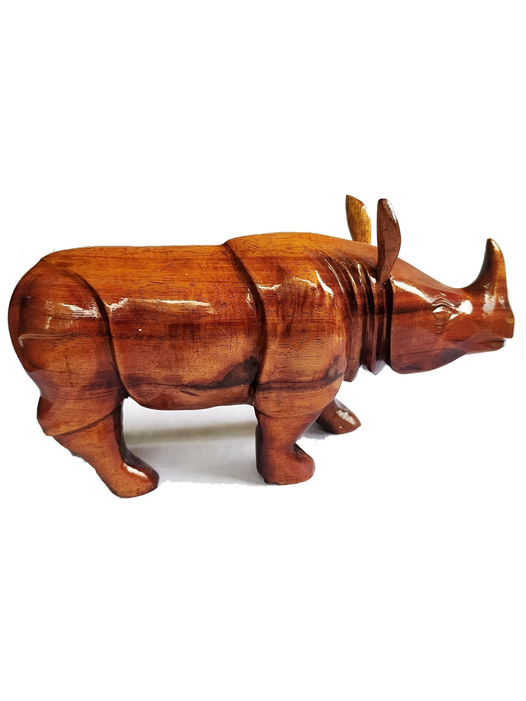 ParamSparsh Brown Wooden Figurine Glossy Showpiece