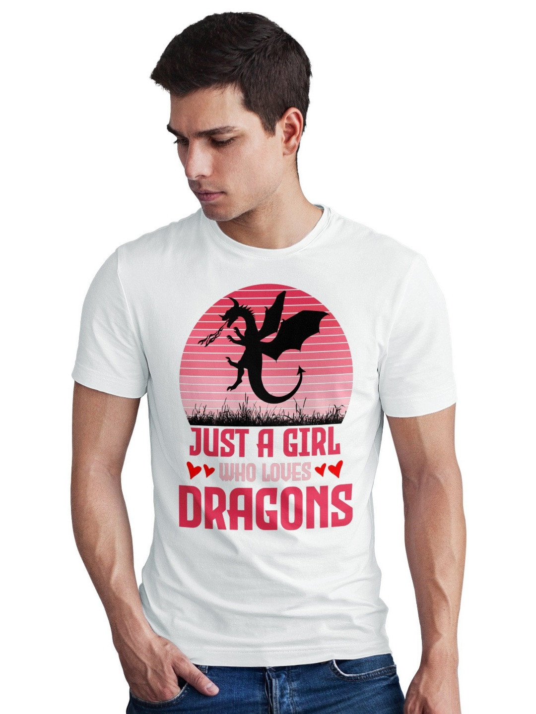 Seekbuylove Men Bio Finish Dragon Lover Round Neck Pure Cotton T-shirt