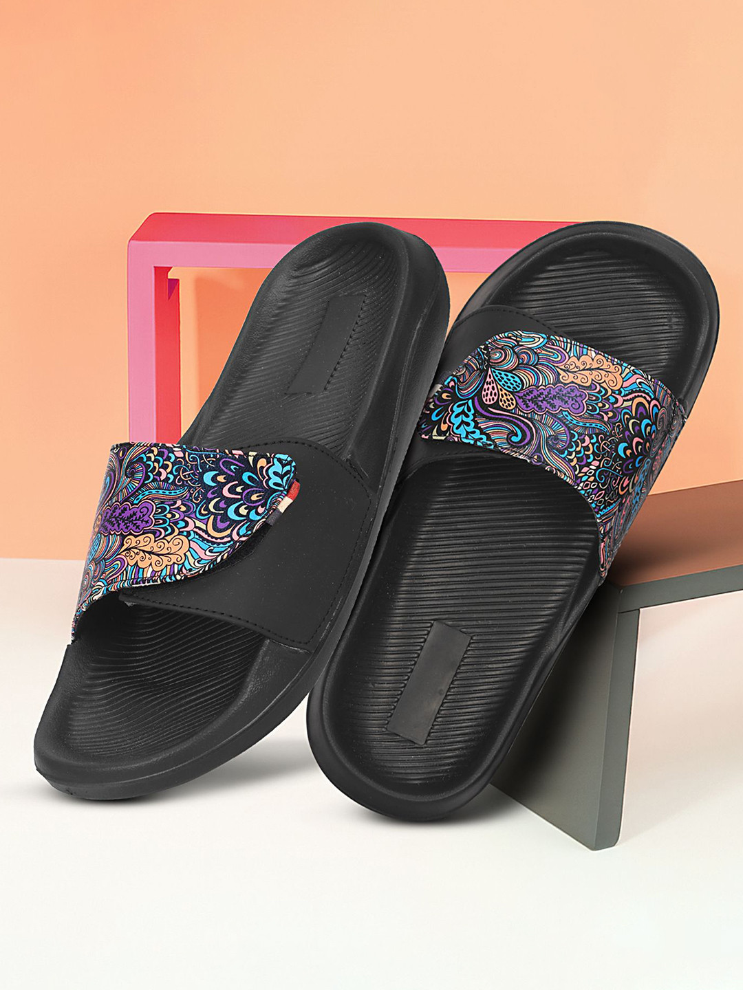 PERY PAO Men Printed Synthetic EVA Sliders